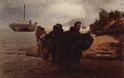 Ilya Repin Barge Haulers wading oil painting reproduction